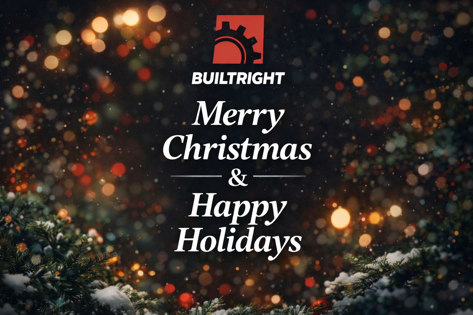 Merry Christmas and Happy Holidays from the BuiltRight Industries Team