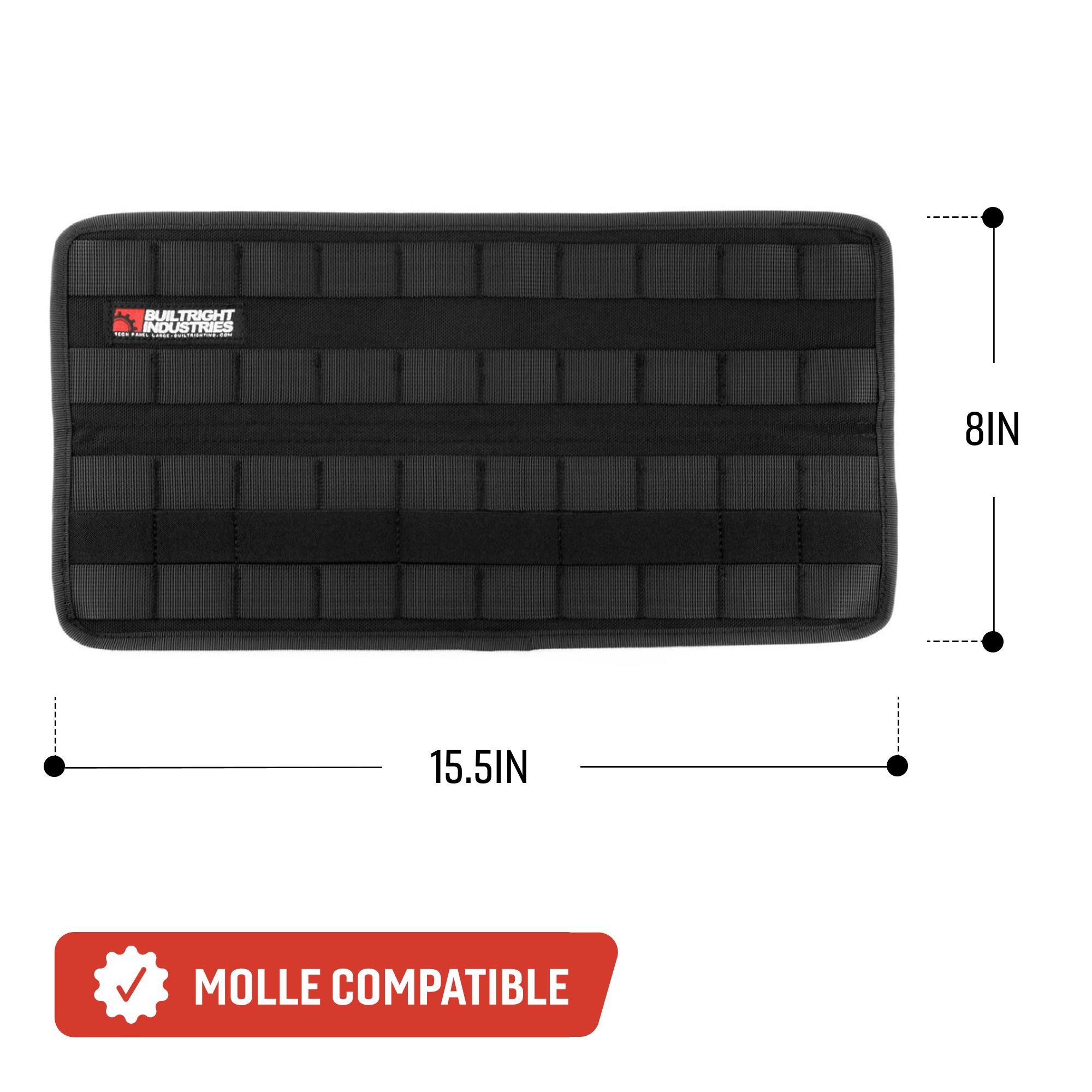 Velcro Tech Panel - Black | Large (8" x 15.5")