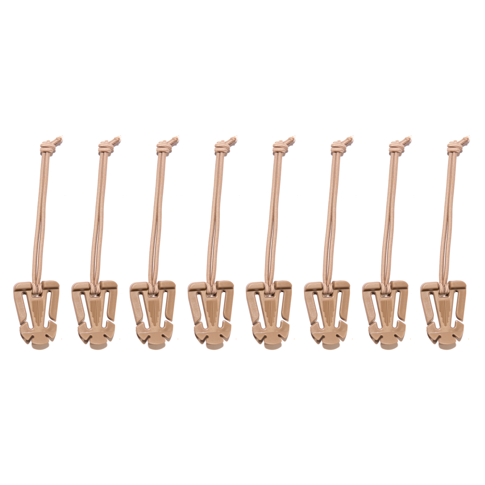 Elastic Tech Panel Clips (Web Dominators) - Coyote Tan | 8pc Kit