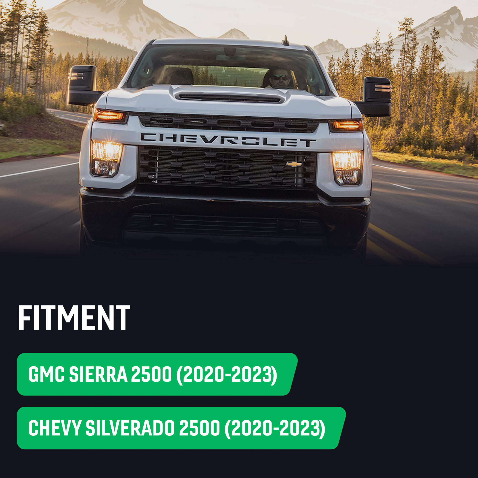 Perfect-Fit Stubby Antenna | Chevrolet Silverado 2500 (2020-2023), GMC Sierra 2500 (2020-2023)