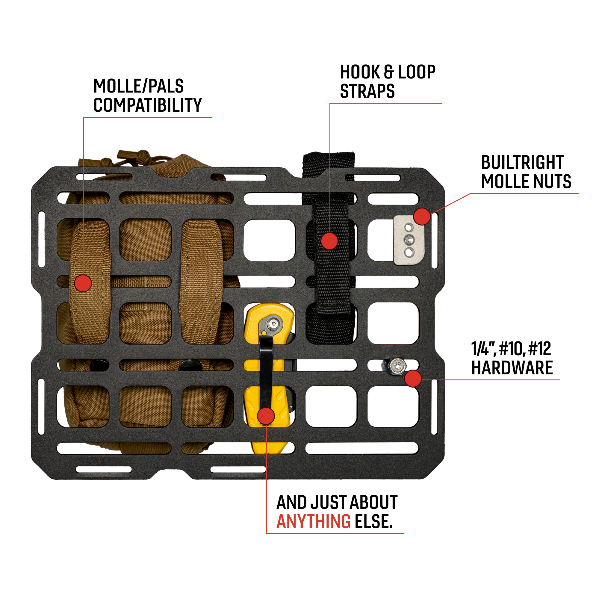 Tech Plate - 6.5"x7.0" | Universal MOLLE Mounting Panel