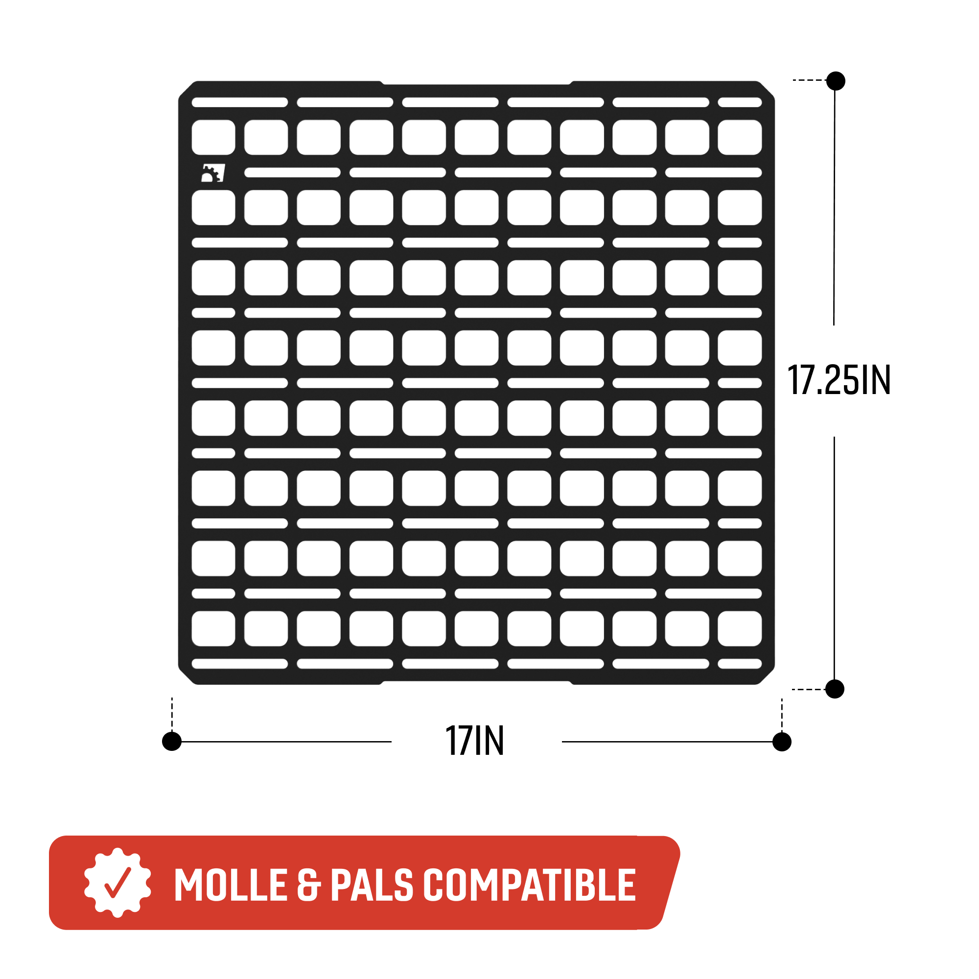 Tech Plate - 17.0"x17.0" | Universal MOLLE Mounting Panel