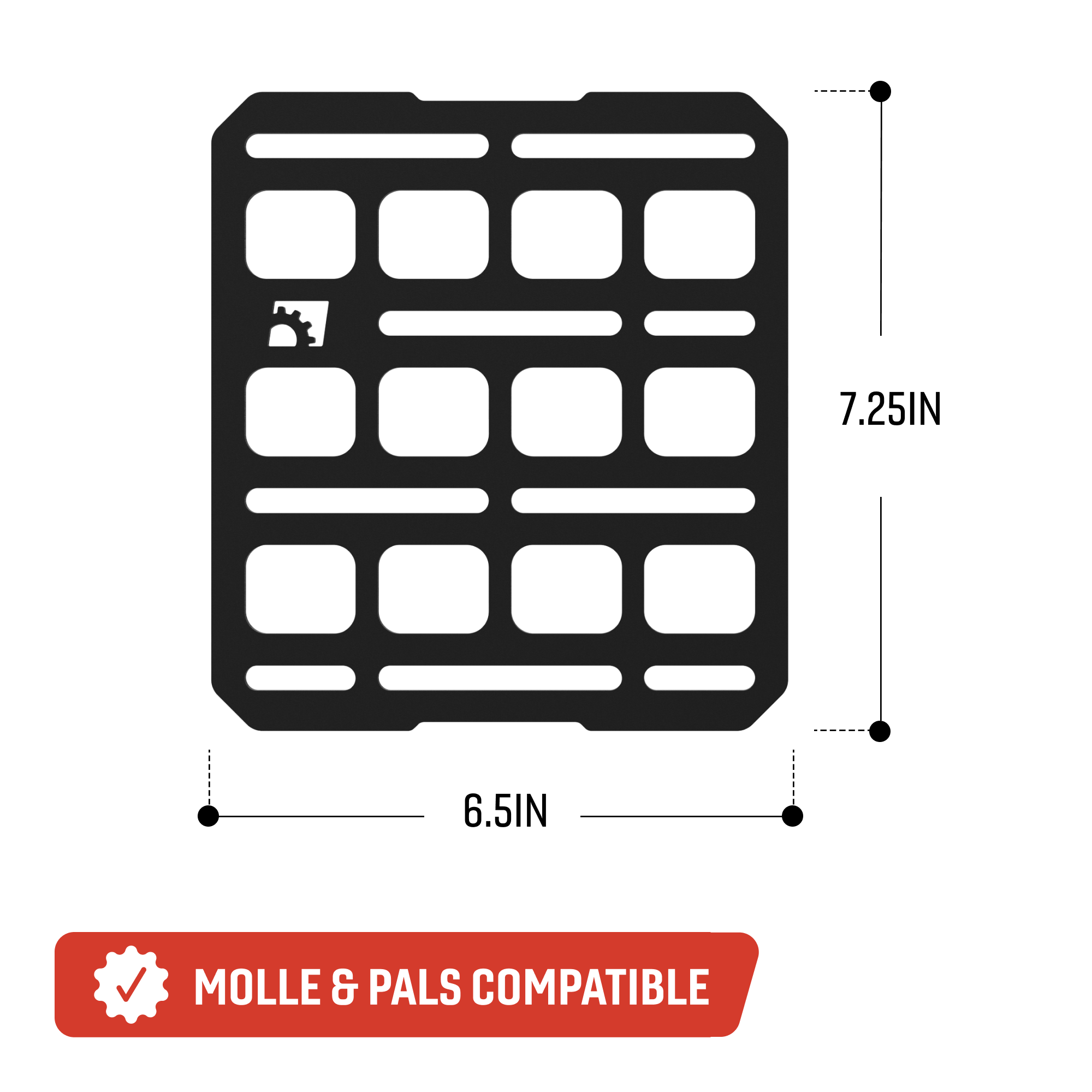 Tech Plate - 6.5"x7.0" | Universal MOLLE Mounting Panel