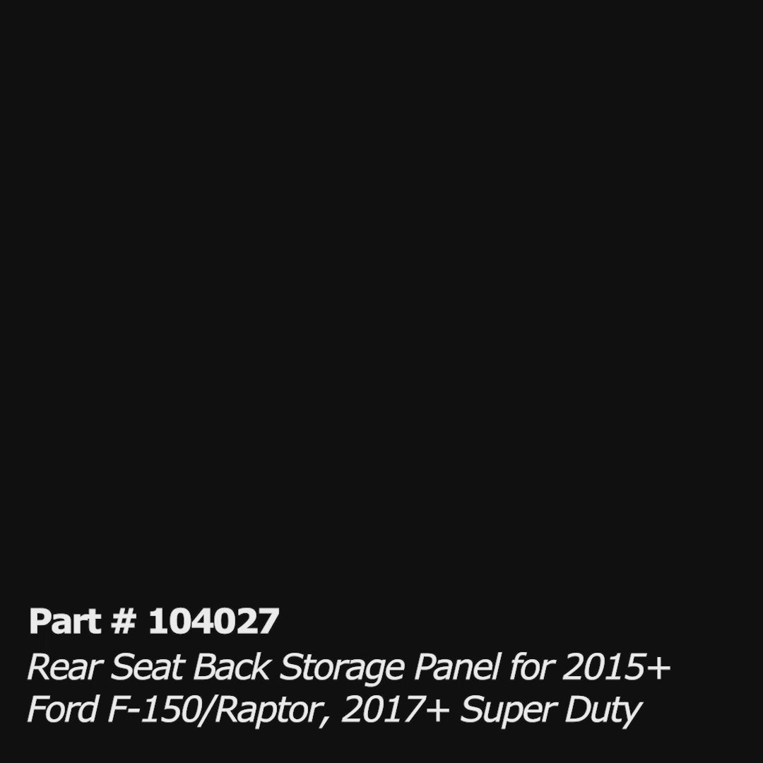 Rear Seat Back Storage Panel | Ford F-150 & Raptor (2015-2025) , F-250/350 (2017-2025)