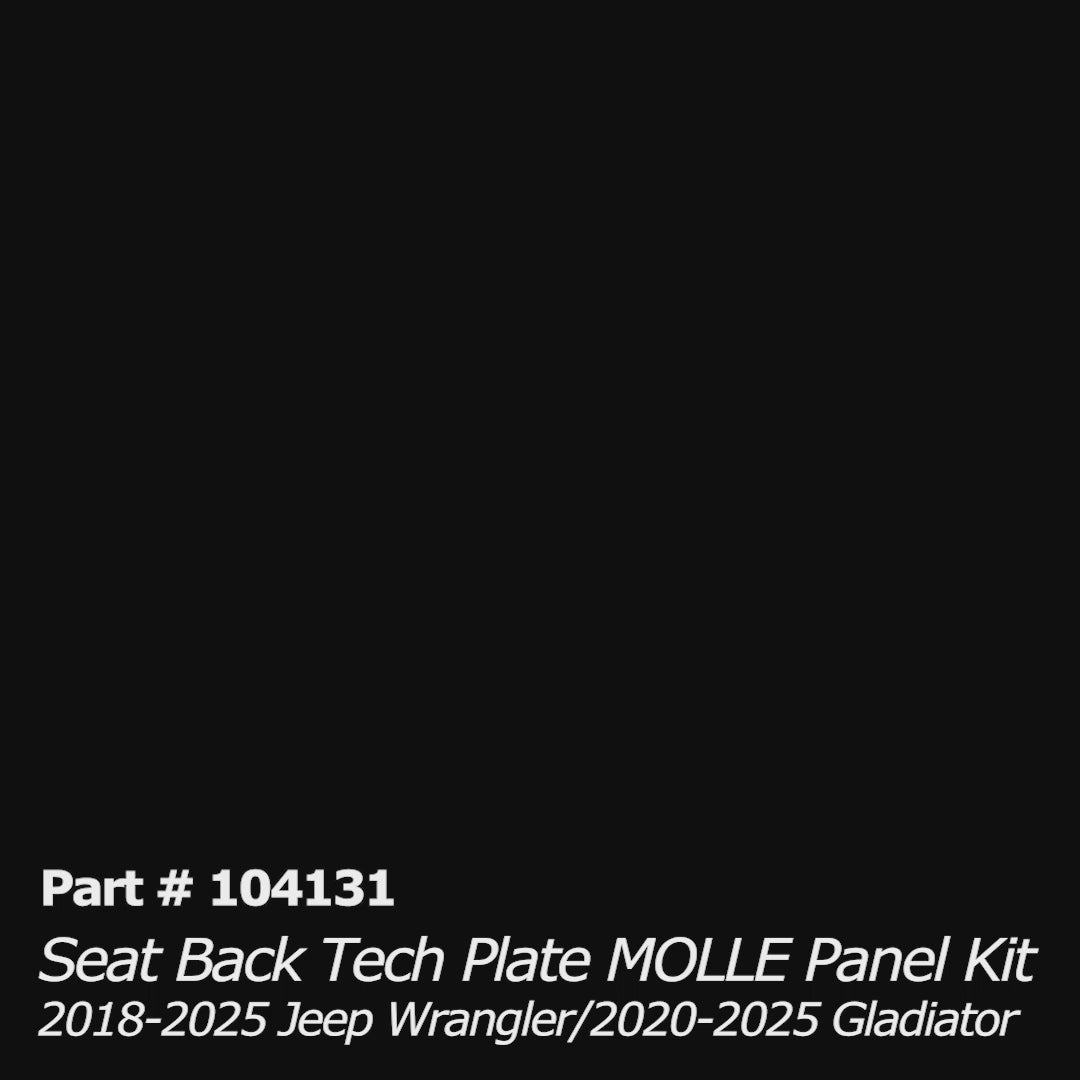Seat Back Tech Plate MOLLE Kit | Jeep Wrangler (JL) and Gladiator (JT) (2018+)