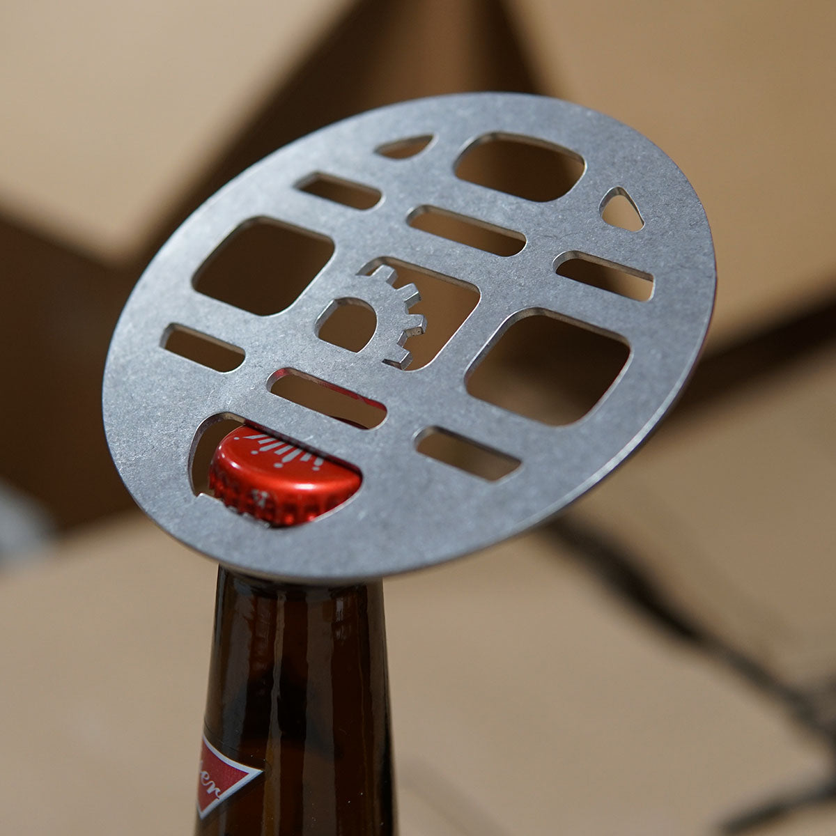 Mini MOLLE Bottle Opener - Stainless Steel