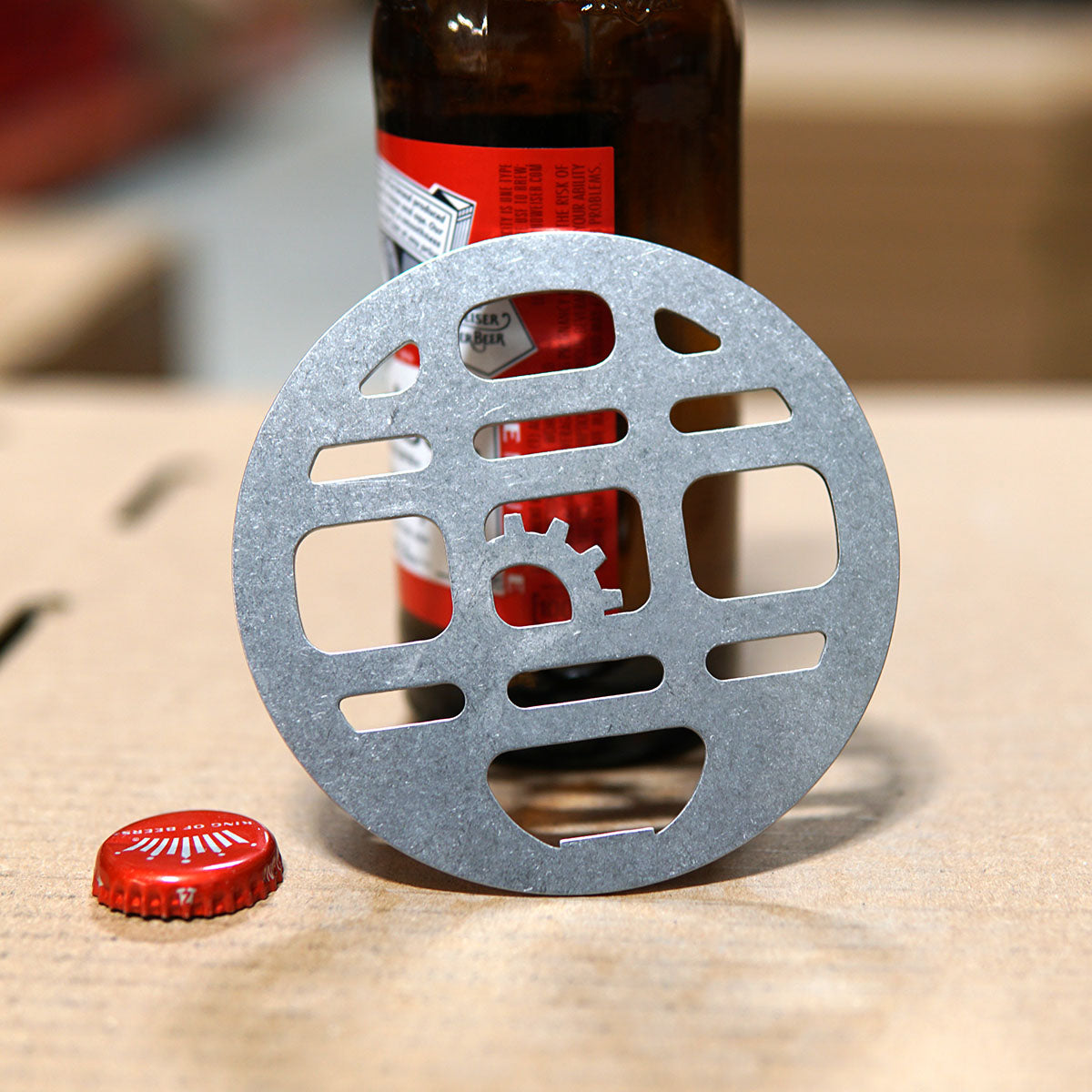 Mini MOLLE Bottle Opener - Stainless Steel