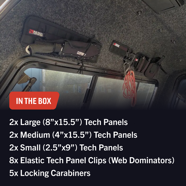 Velcro Tech Panel - Black | 6pc+ Kit - BuiltRight Industries
