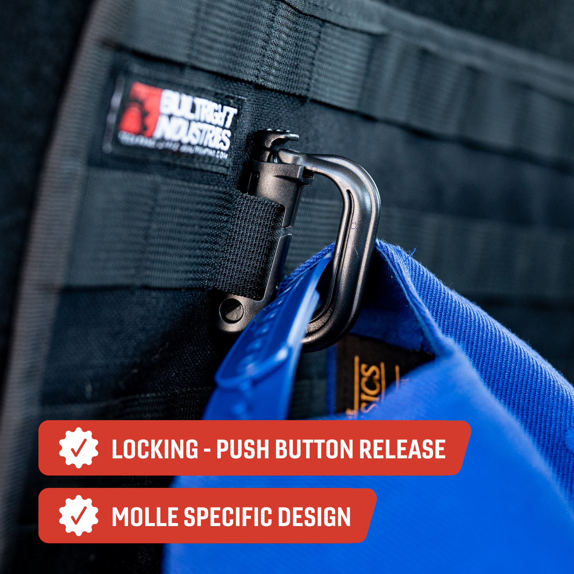 Carabiner - Brown | Button Locking - 5pc Kit
