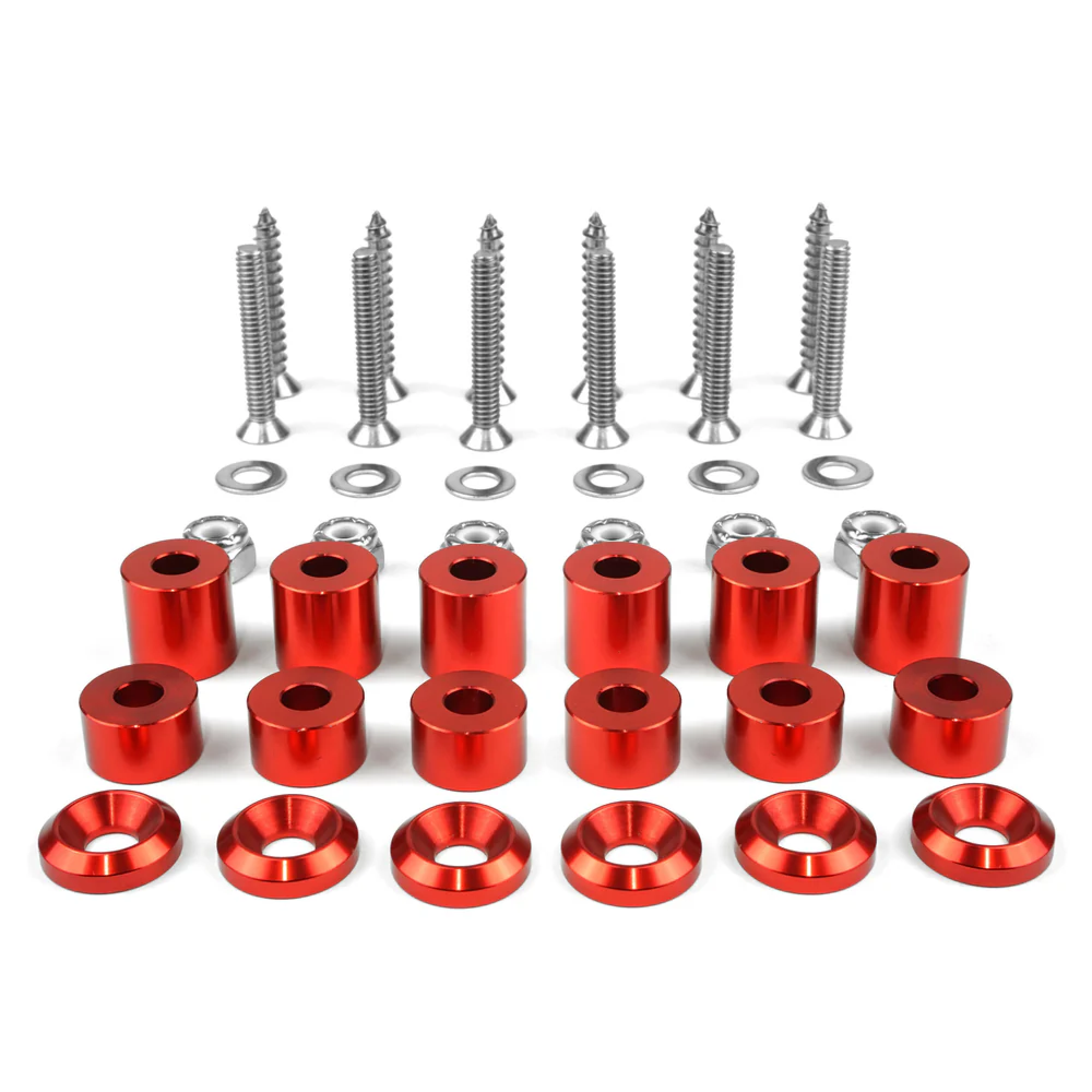 Building Tech Plates Tech Plate - 42pc Mounting Hardware Kit - Red - BuiltRight Industries