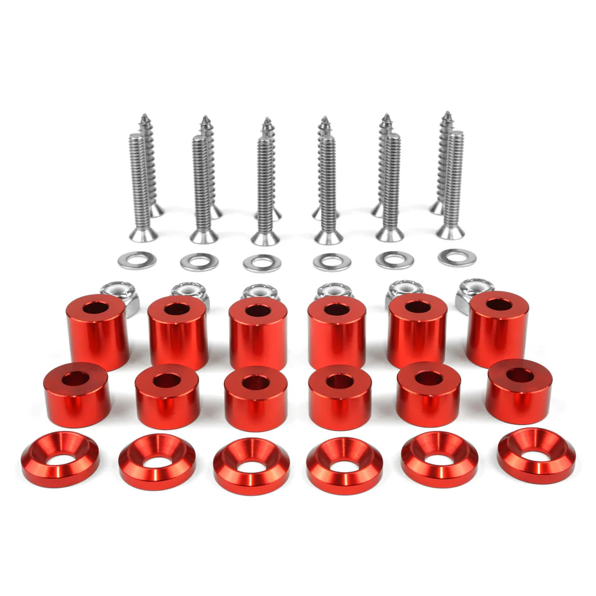 Tech Plate - 42pc Mounting Hardware Kit - Red