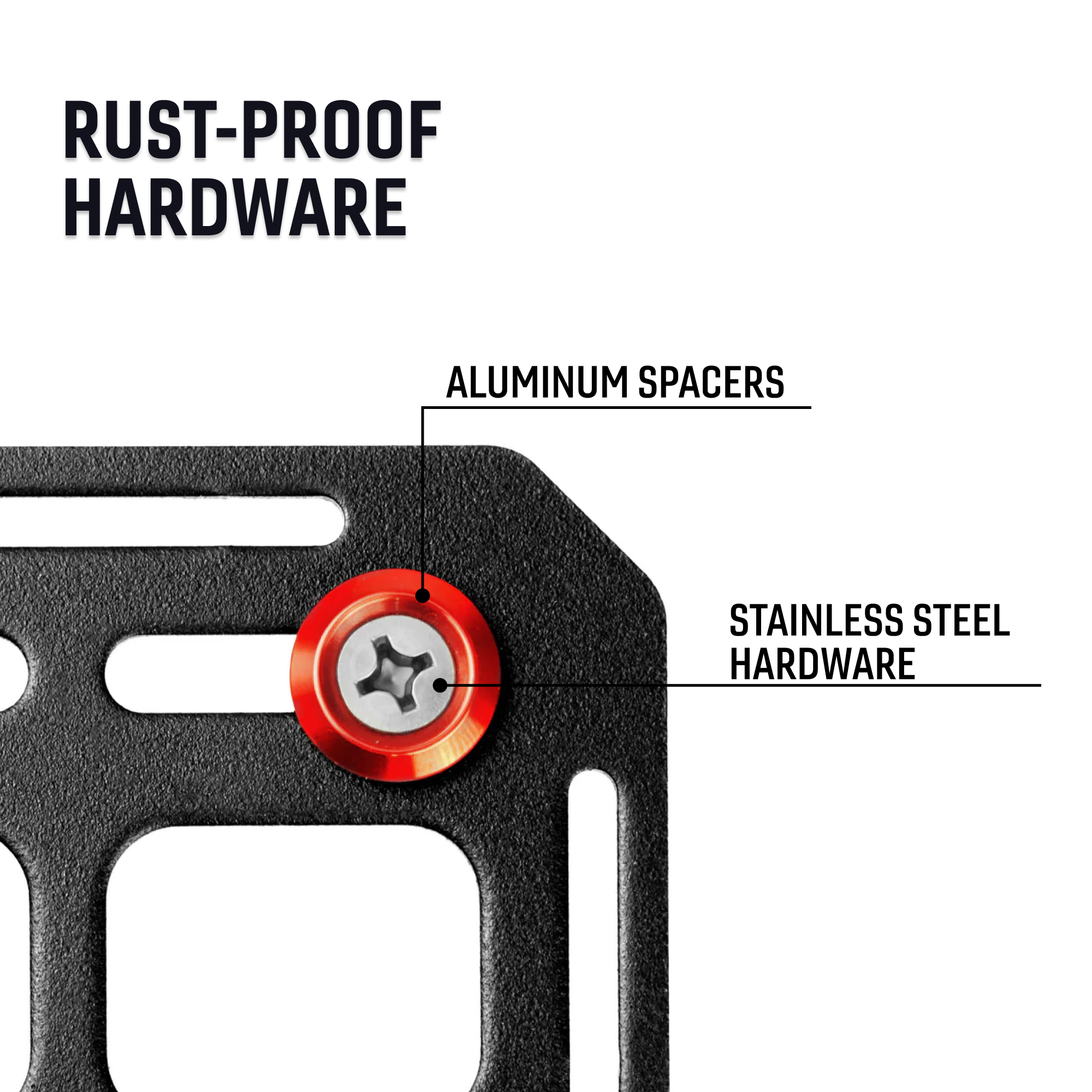 Tech Plate - 42pc Mounting Hardware Kit - Red