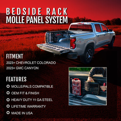 Bedside Rack MOLLE Panel System | Chevrolet Colorado & GMC Canyon (2023+)