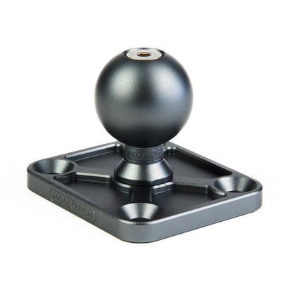 Mountech SpinLok™ Ball Mount - 1in, Storm Gray, 4-Bolt Base