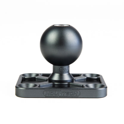 Mountech SpinLok™ Ball Mount - 1in, Storm Gray, 4-Bolt Base