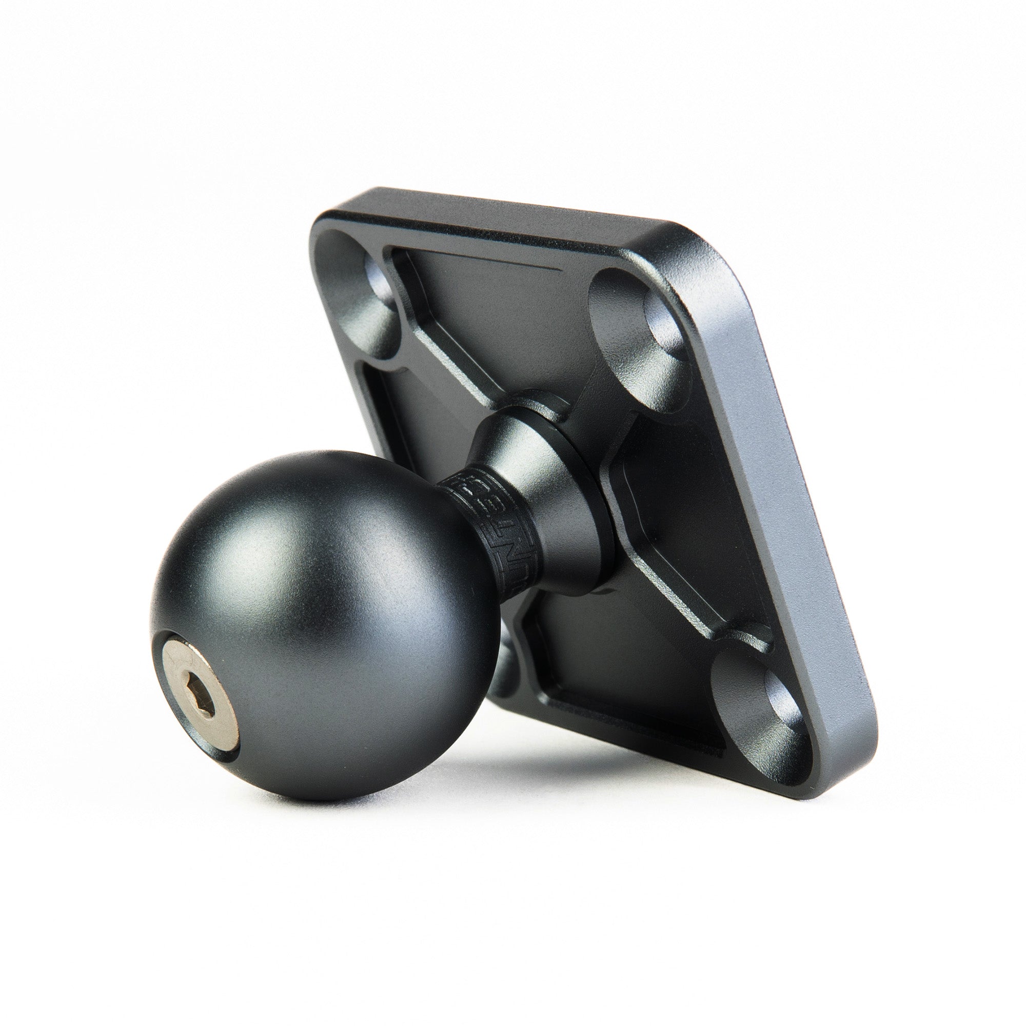 Mountech SpinLok™ Ball Mount - 1in, Storm Gray, 4-Bolt Base