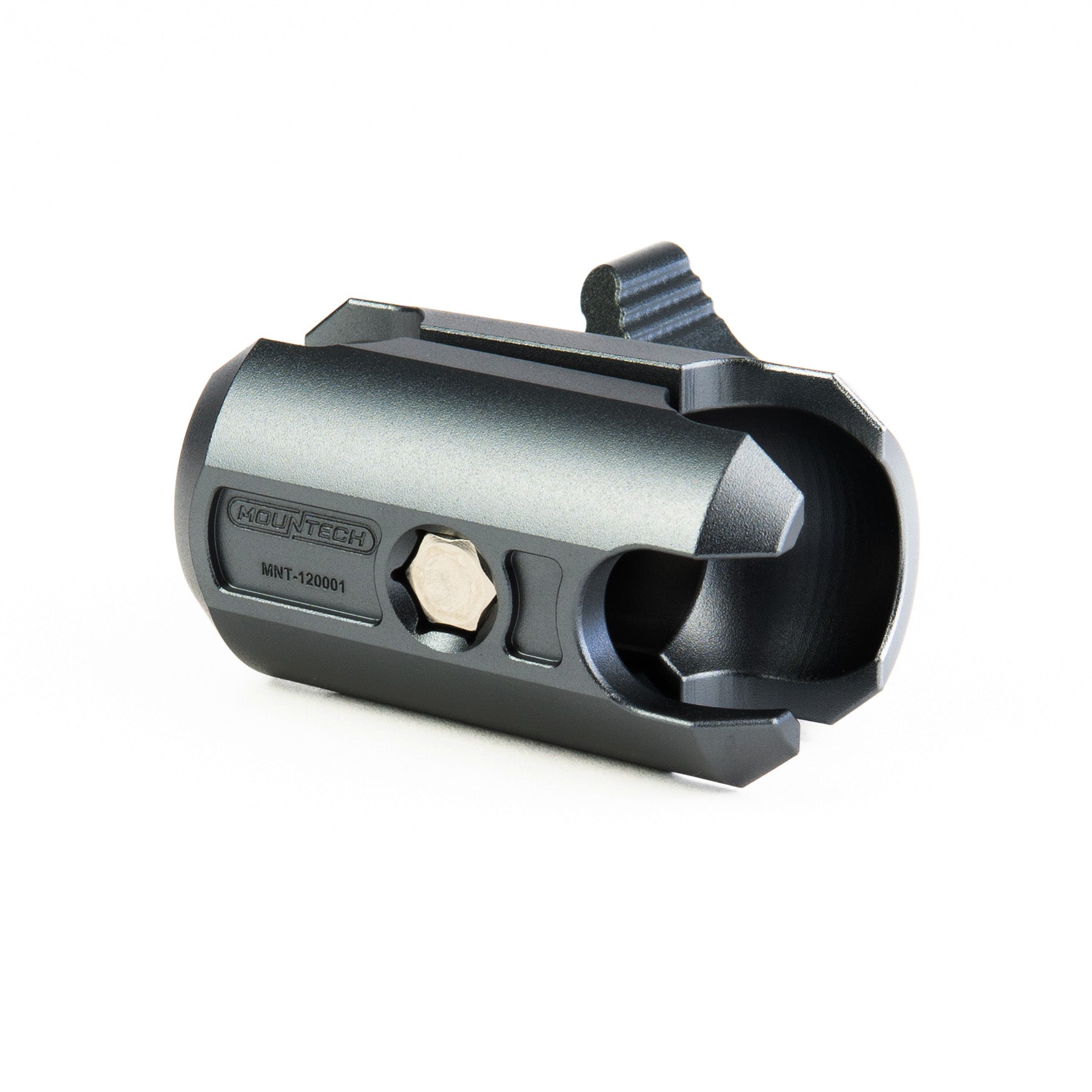 Mountech Double Socket Arm - Short, 1in Ball, Storm Gray