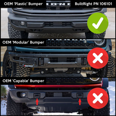 Bronco License Plate Mount | Ford Bronco (2021+) for Standard Plastic Bumper