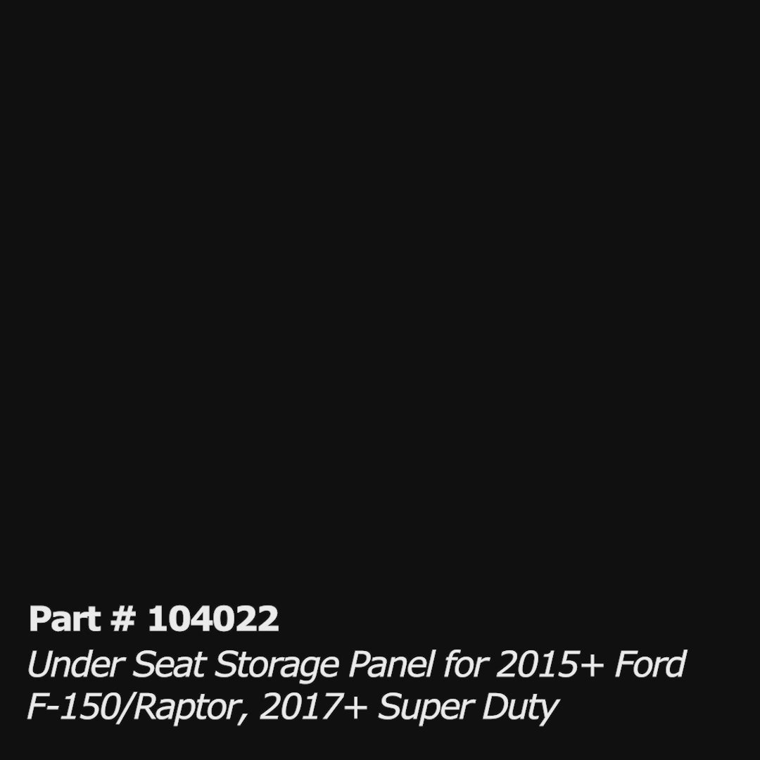 Under Seat Storage Panel | F-150 & Raptor (2015+), Super Duty(2017+)