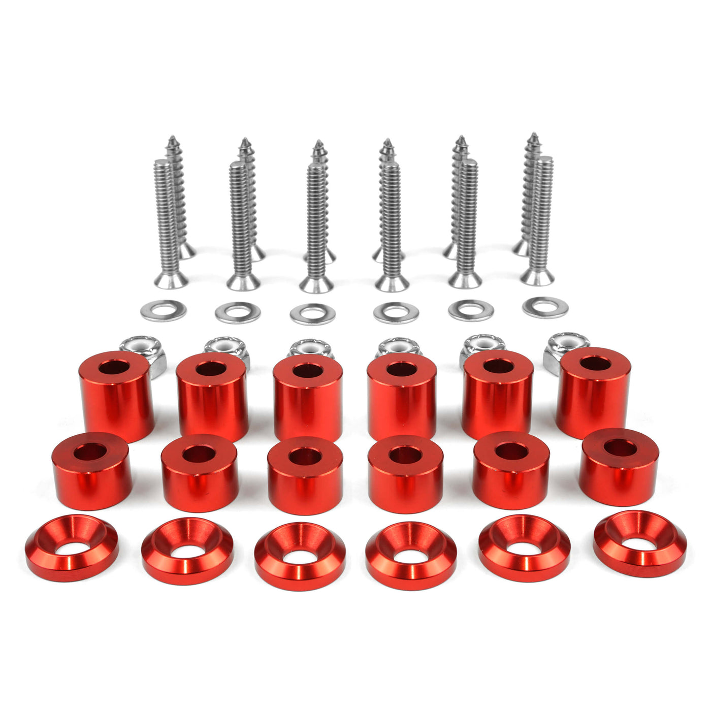 Tech Plate - 42pc Mounting Hardware Kit - Red-BuiltRight Industries