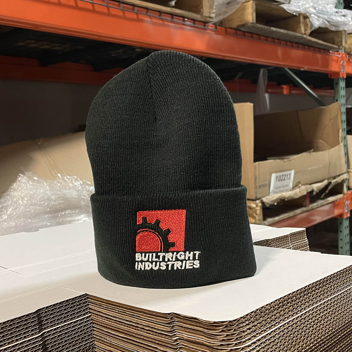 BuiltRight Industries Winter Beanie - Black, Gearbox Logo