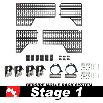 Bedside Rack System - Stage 1 Kit | Chevrolet Silverado & GMC Sierra, Short Bed (2019+)